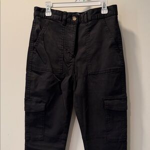 H&M Black Tencel Cargo Pants